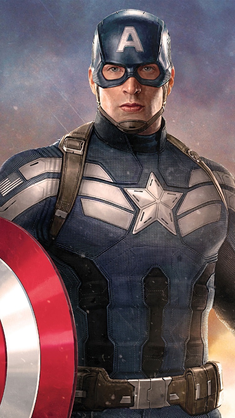Iphone Wallpaper Chris Evans, Captain America - Captain America Hd Portrait - HD Wallpaper 