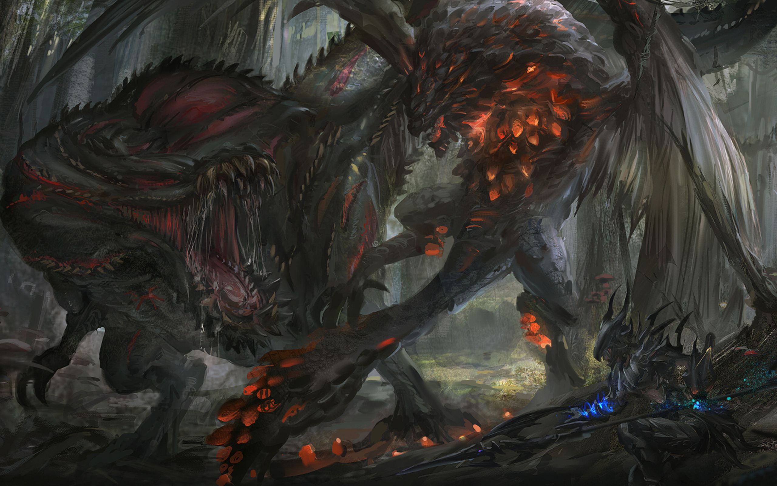 Wallpaper Of Video Game, Deviljho, Monster Hunter - Monster Hunter World Deviljho - HD Wallpaper 