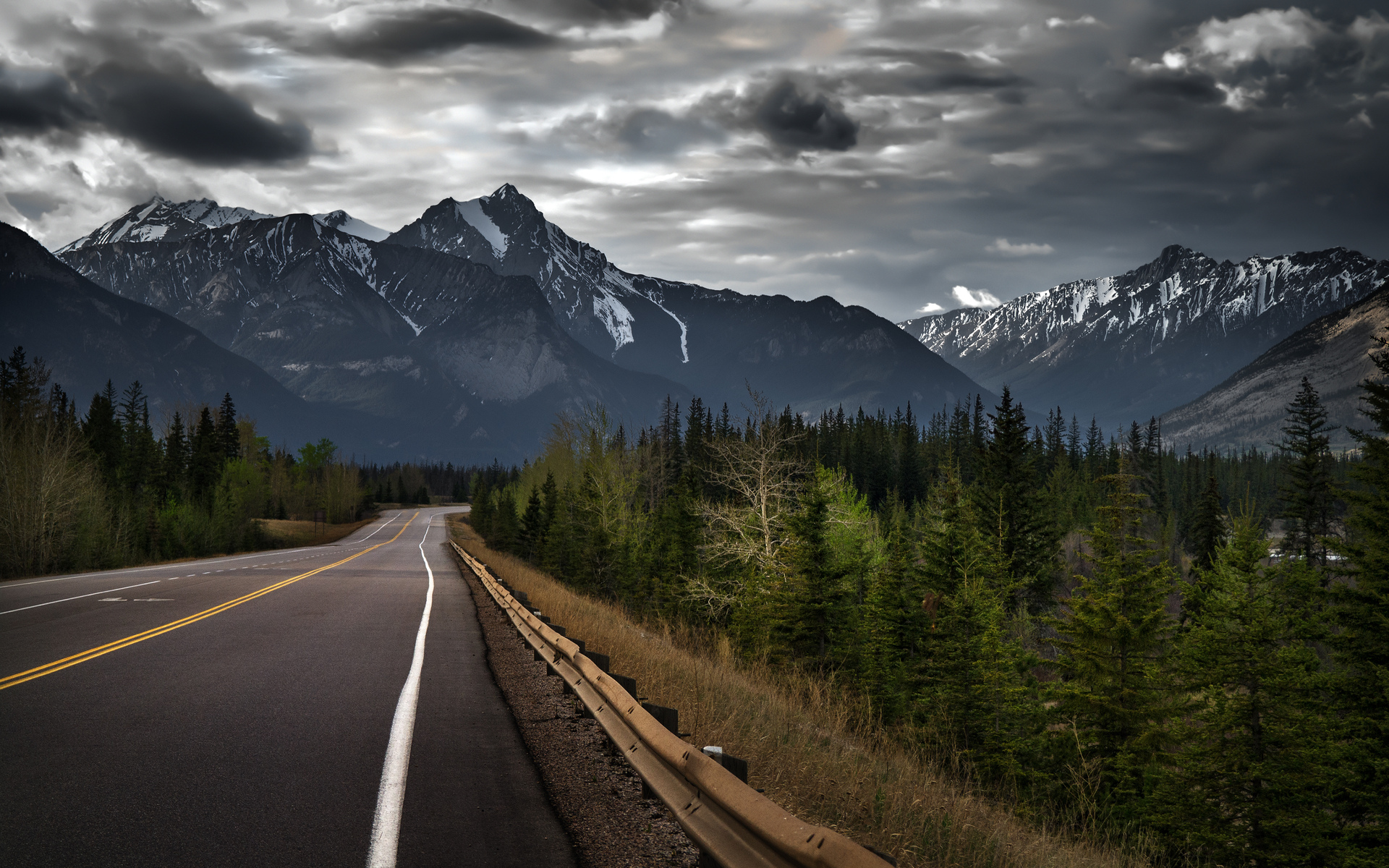 Canada Mountain Road - HD Wallpaper 