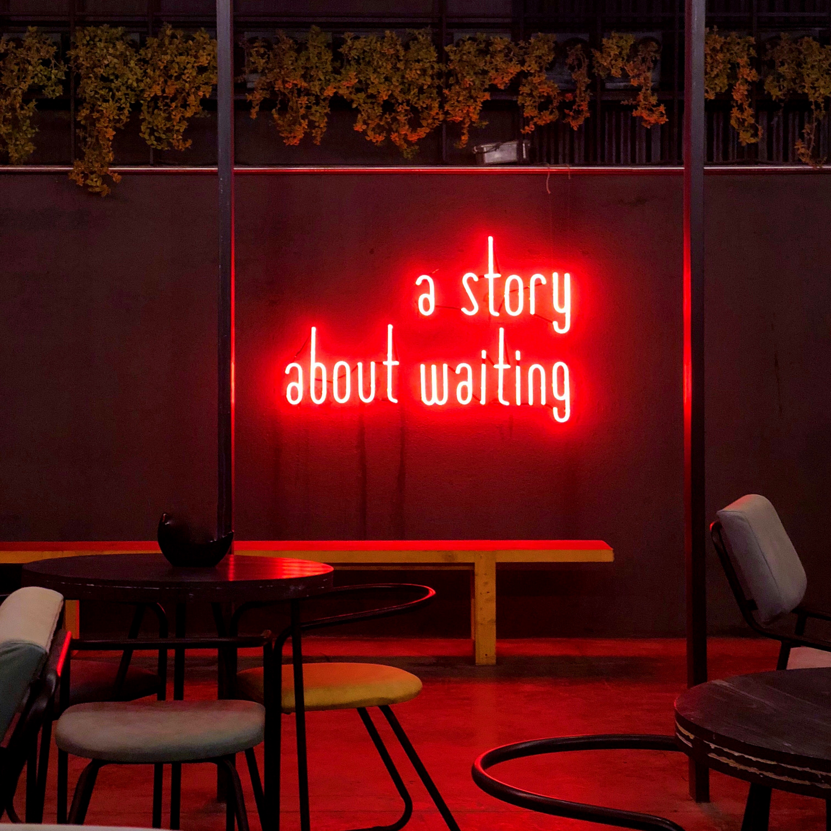 Wallpaper Neon, Inscription, Cafe, Text, Waiting - Неон Кафе - HD Wallpaper 
