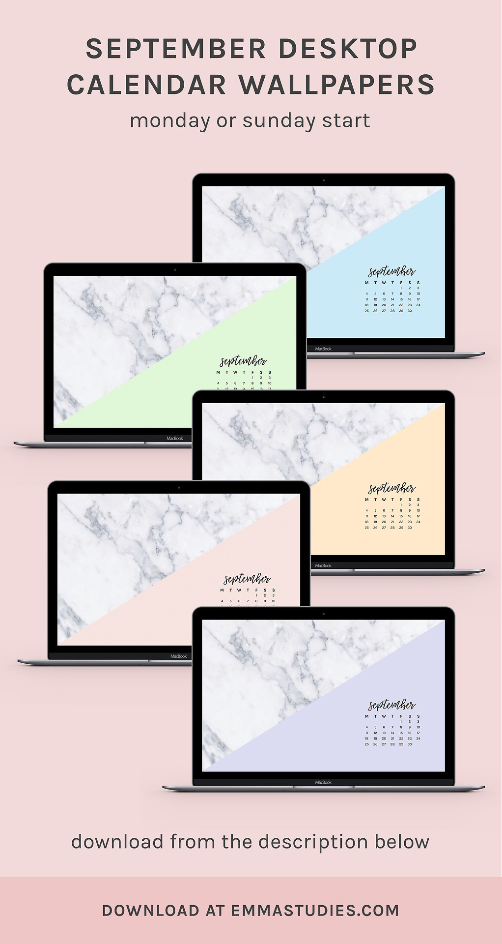 Emmastudies Marble Calendar 2019 - HD Wallpaper 