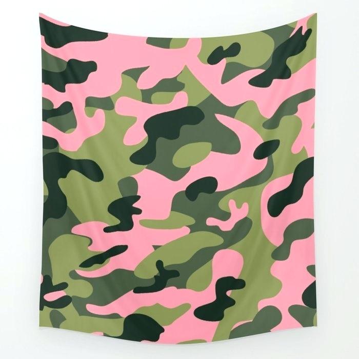 Pink And Green Camouflage - HD Wallpaper 
