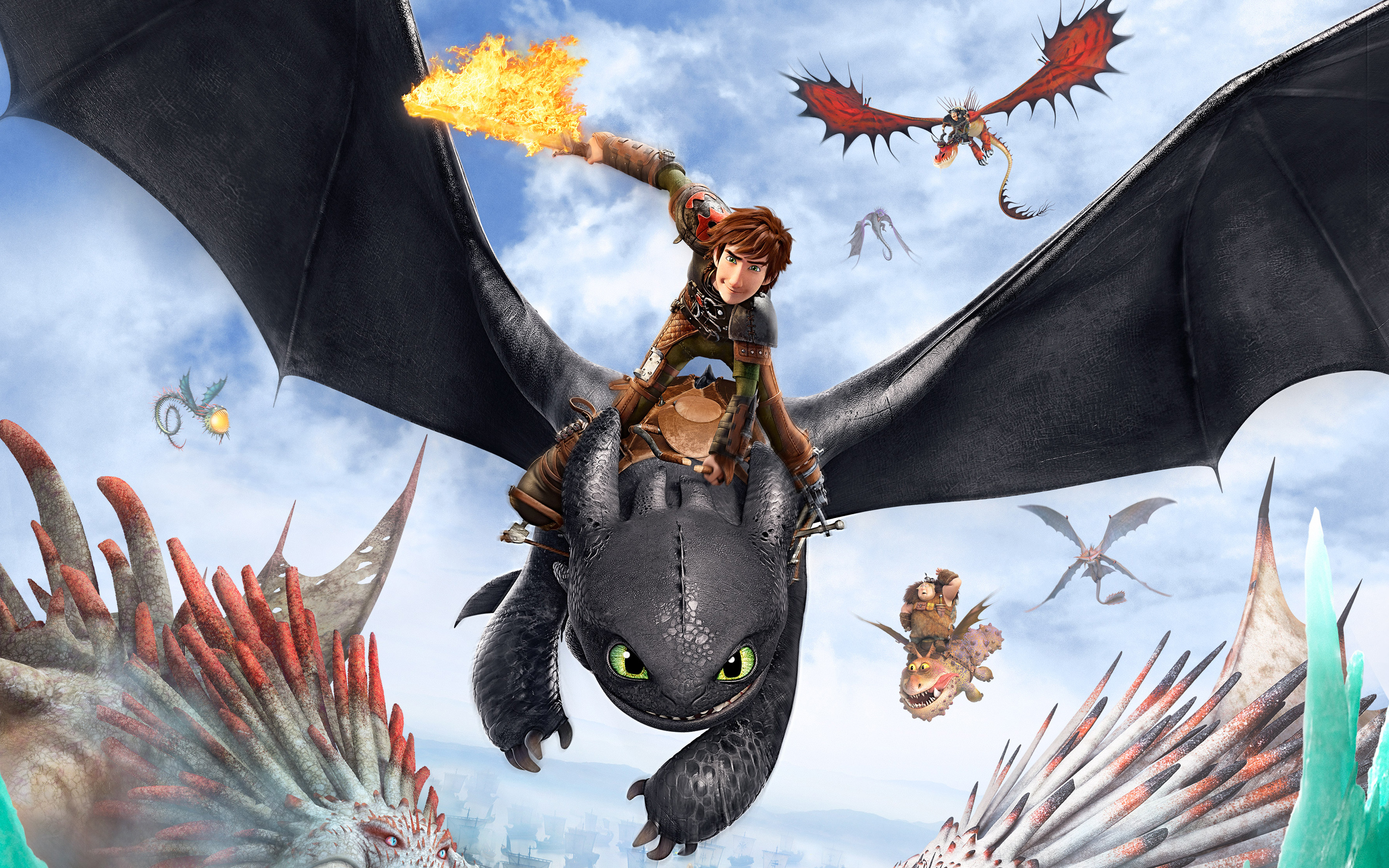 Train A Dragon Hd - HD Wallpaper 