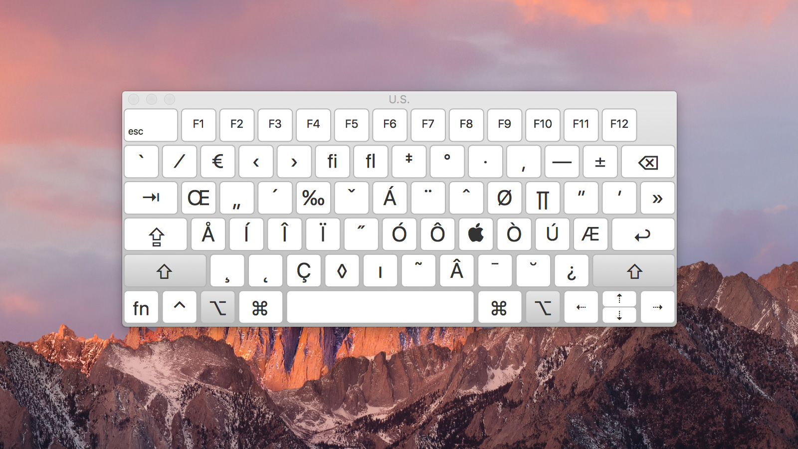 Keyboard Viewer Modifiers Sierra - Square A Number On A Keyboard - HD Wallpaper 