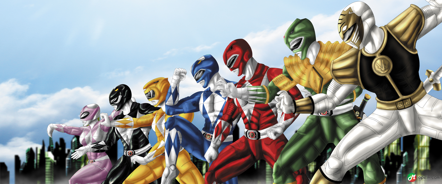 Power Ranger Wallpapers For Iphone For Free Wallpaper - Mighty Morphin Power Rangers All Rangers - HD Wallpaper 