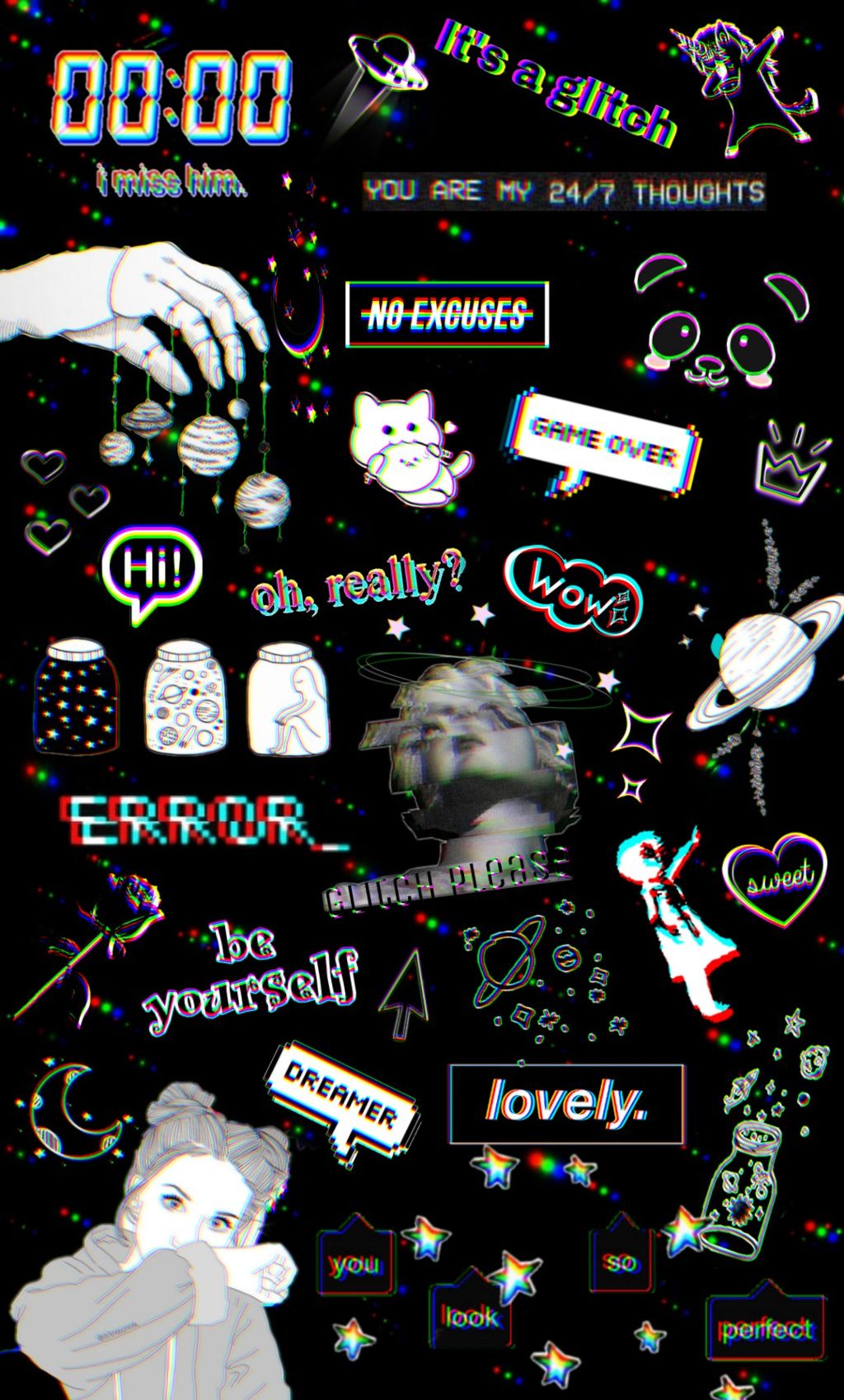 { New Glitch Wallpaper 🌙💜 } 

special Thanks For - Billie Eilish Edits Bad Guy - HD Wallpaper 