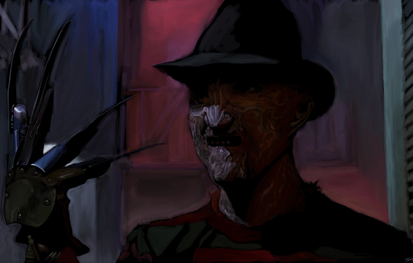Photo Wallpaper Background, Hat, Art, Glove, Freddy - Horror - HD Wallpaper 