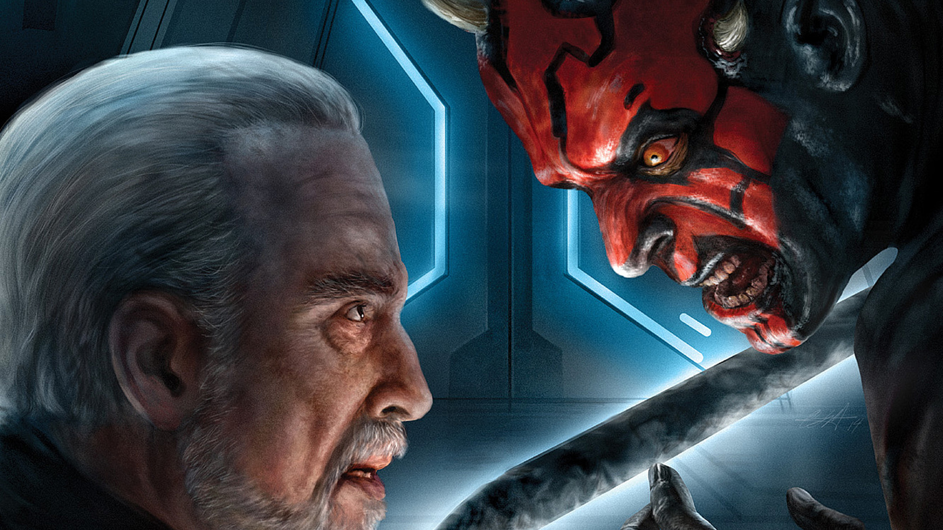 Darth Maul Vs Dooku - HD Wallpaper 