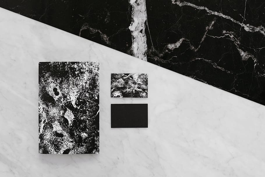 Black & White Mockup Business Brand Template, Branding, - Mockup Marble Branding - HD Wallpaper 