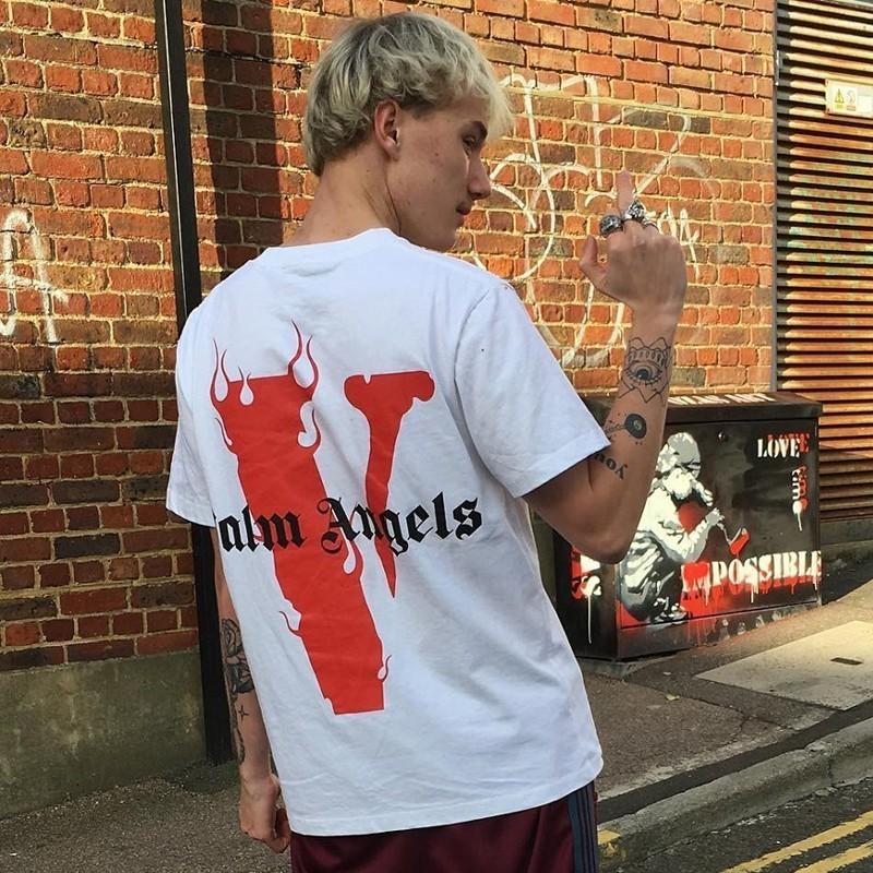 vlone palm angels tee white