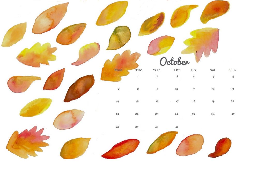 Floral October 2019 Desktop Wallpaper - October 2019 Desktop Wallpaper Calendar - HD Wallpaper 