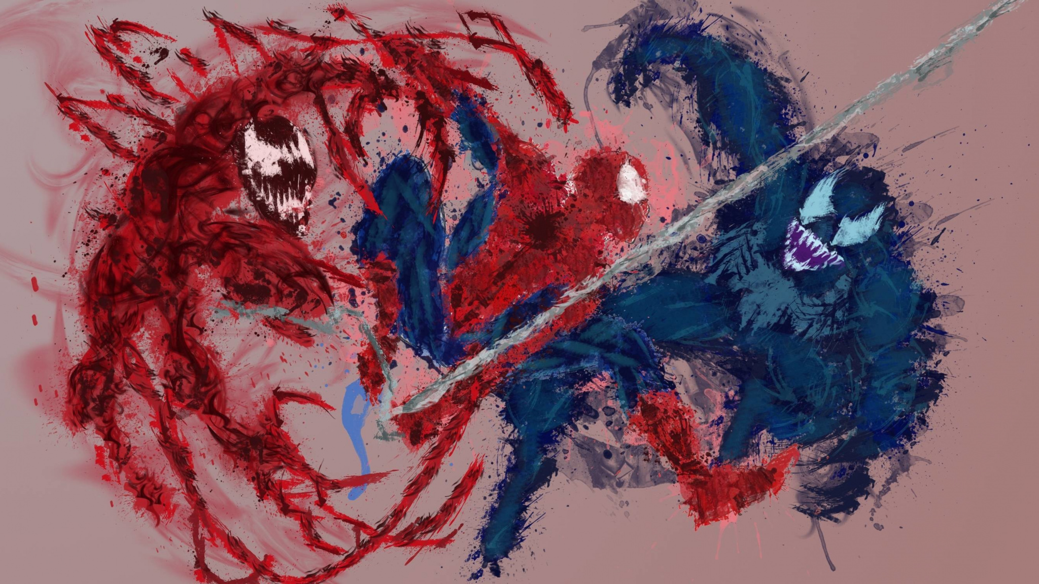 Spidey, Venom And Carnage, Artwork, Wallpaper - Venom Carnage Artwork - HD Wallpaper 