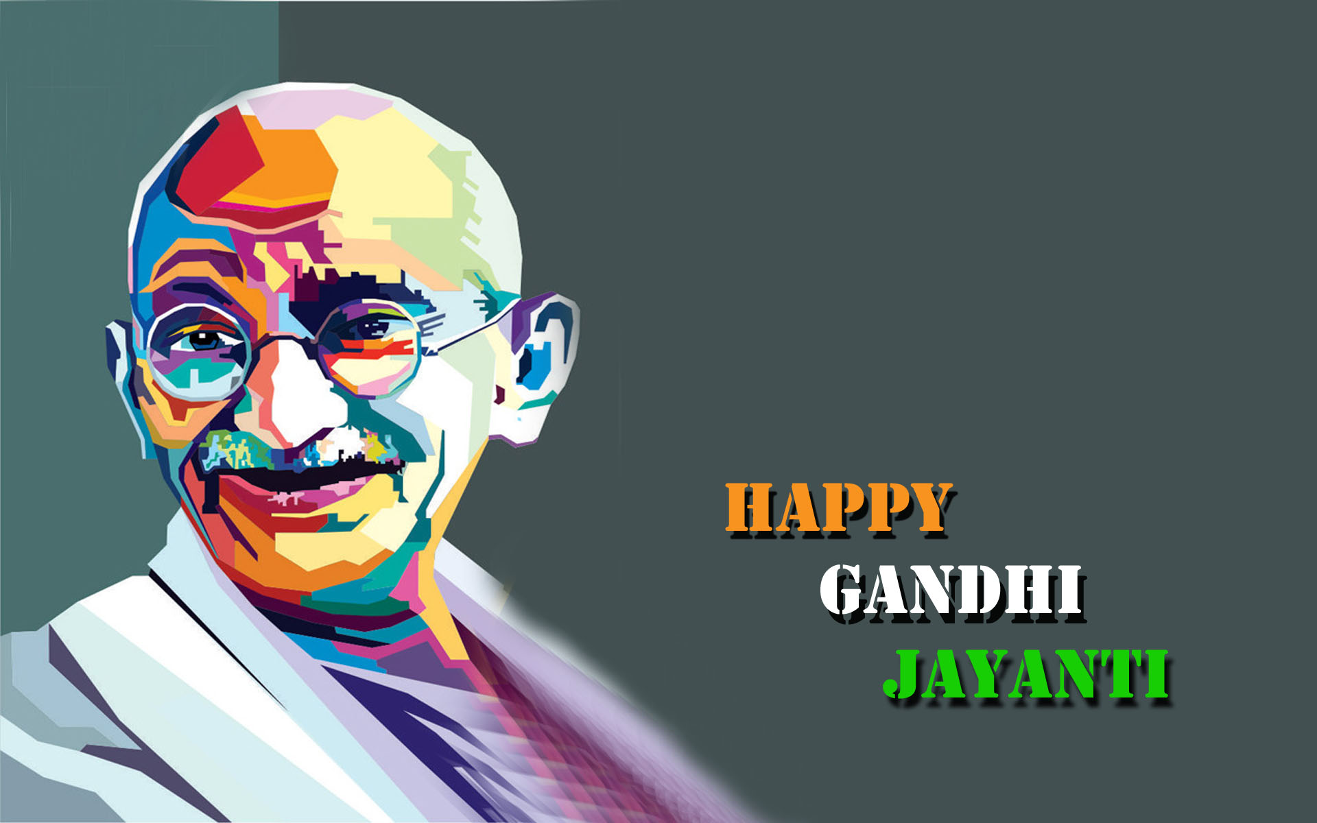 Gandhi Jayanti Colorful Hd Wallpapers - Happy Gandhi Jayanti - HD Wallpaper 