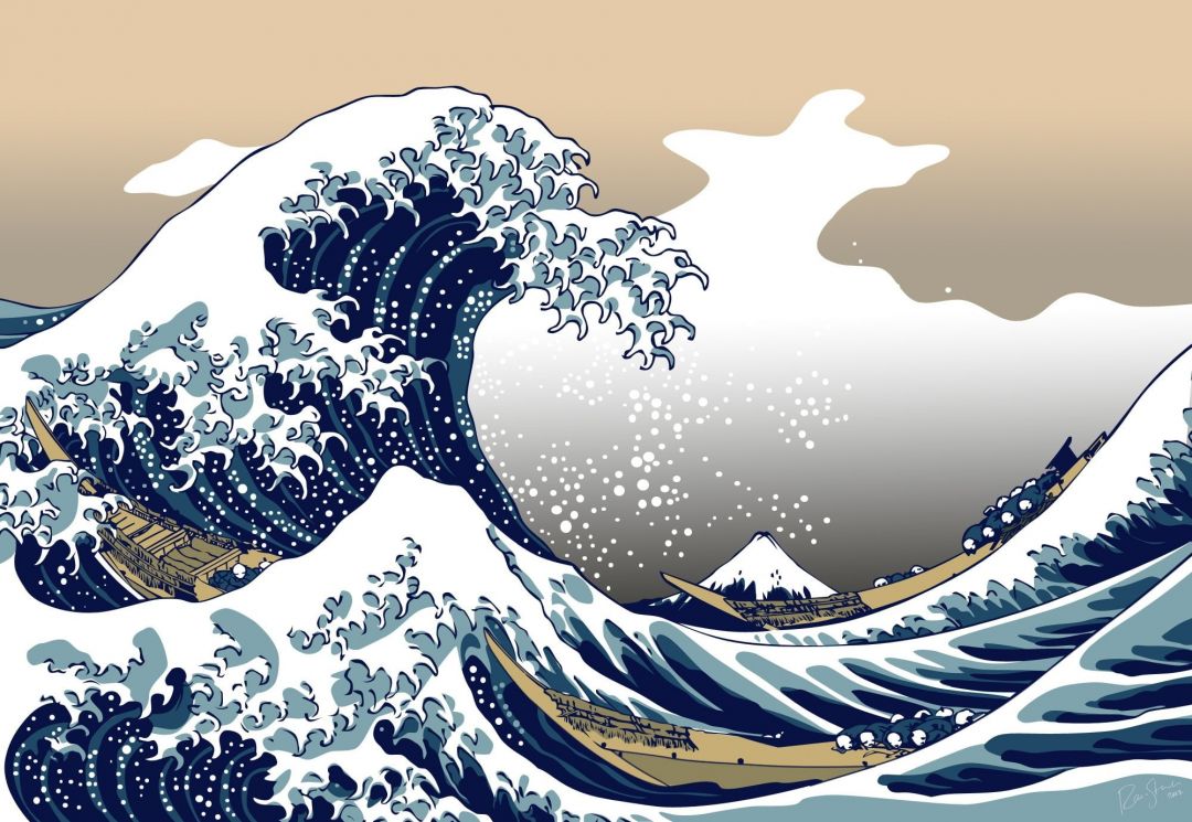 Great Wave Off Kanagawa Hd - HD Wallpaper 