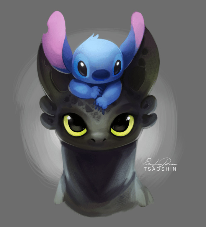 Toothless Dragon And Stitch - HD Wallpaper 