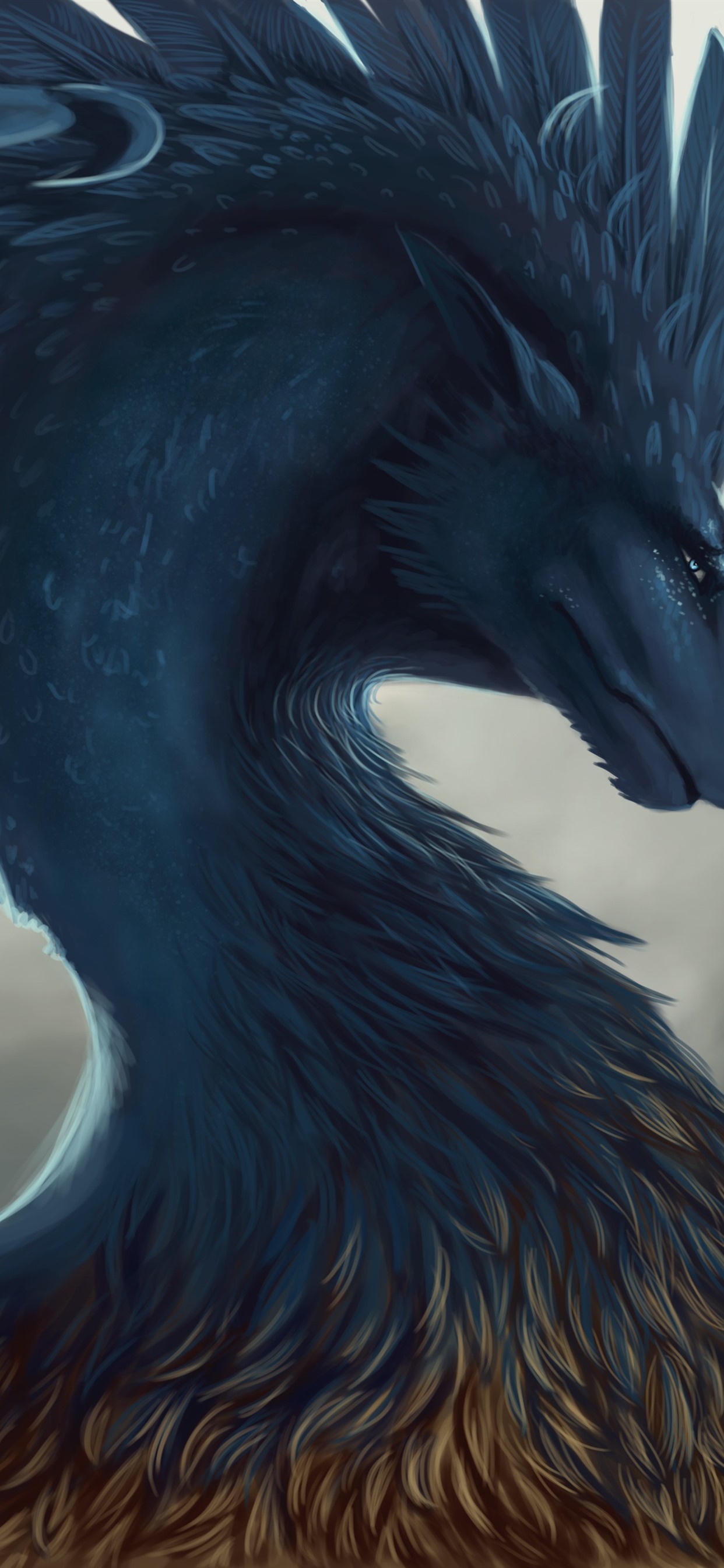 Iphone Wallpaper Dragon, Feathers, Art Picture - Iphone Xs Max Dragon - HD Wallpaper 