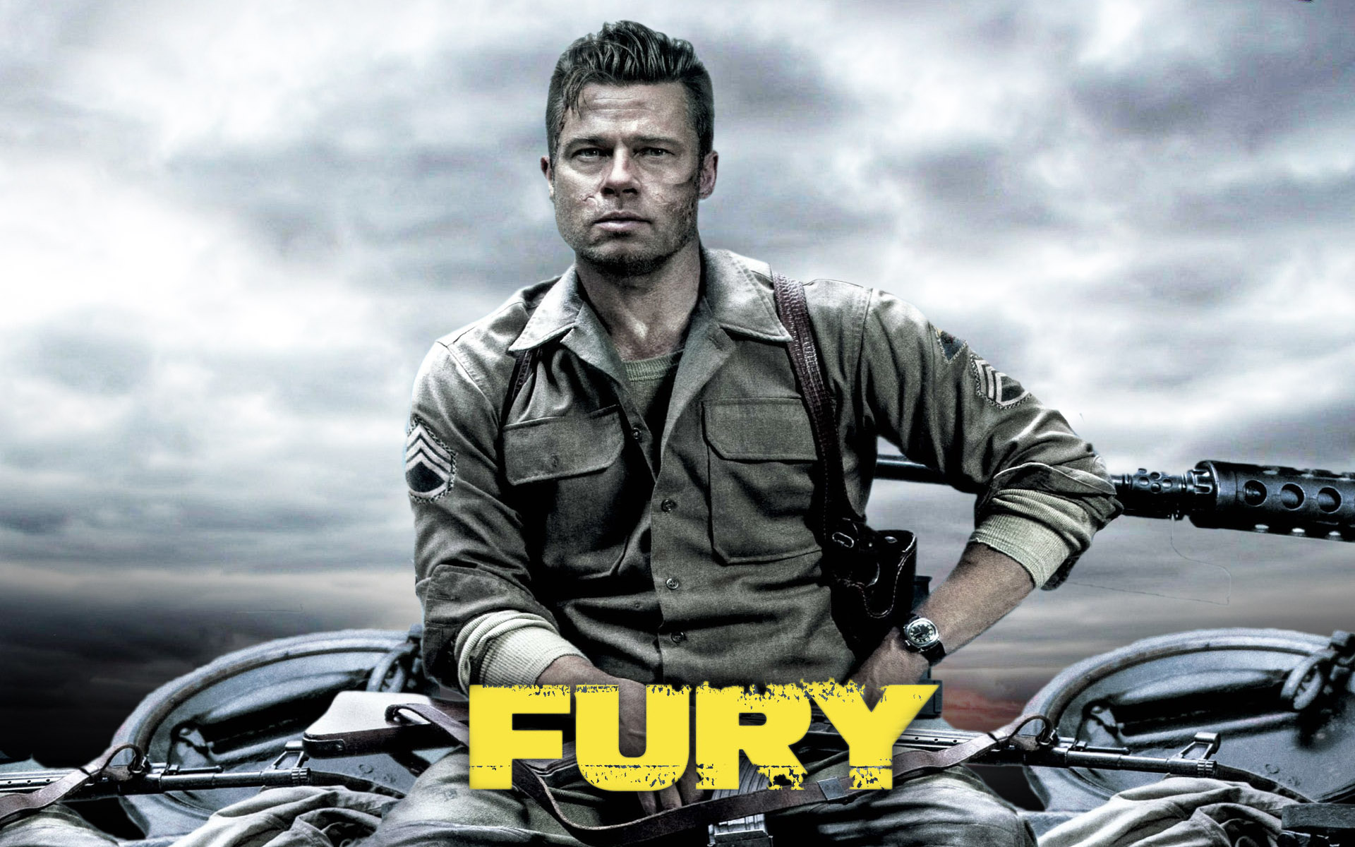 Fury Brad Pitt - HD Wallpaper 