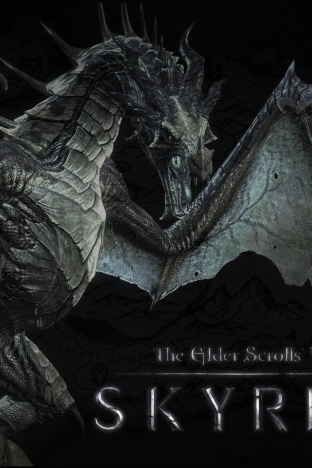 Frost Dragon Elder Scrolls - HD Wallpaper 