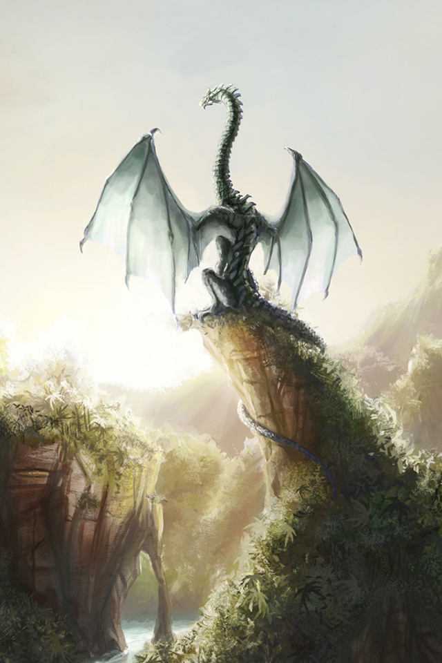 Dragon Painting Wallpaper - Dragon Of The Forest - HD Wallpaper 