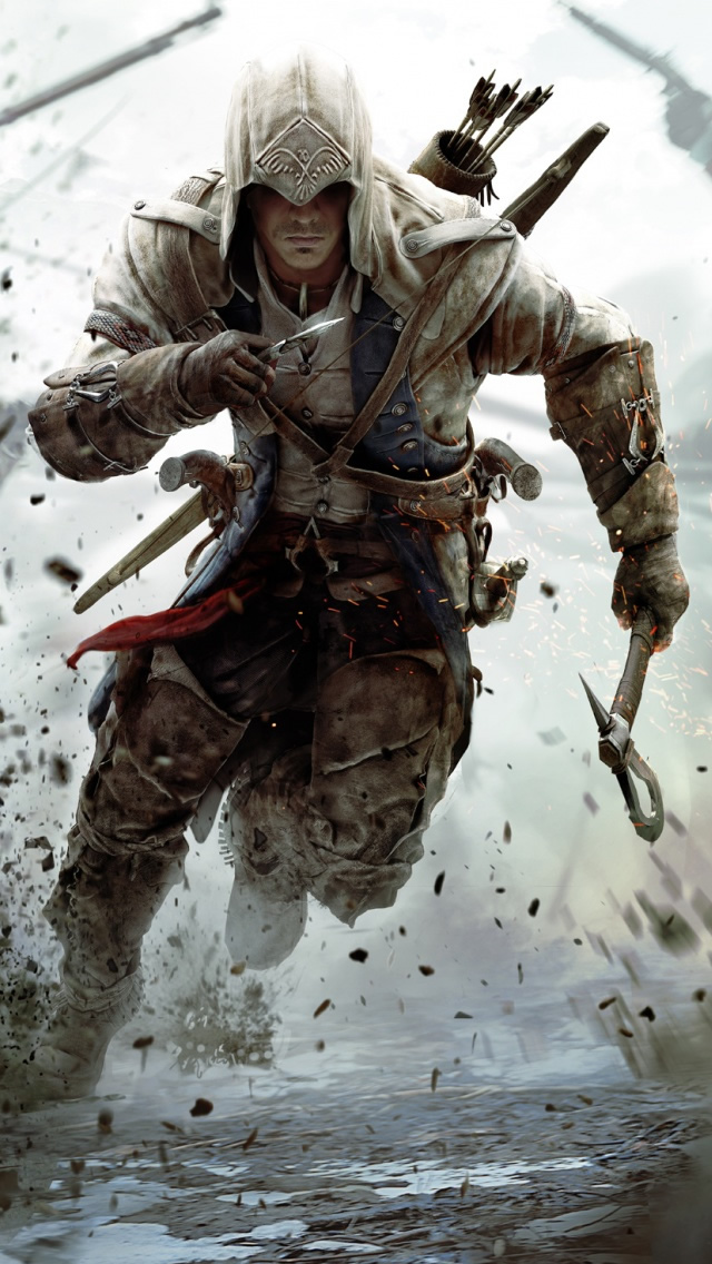 Assassins Creed 3 Connor Free Running Iphone Wallpaper - Assassin's Creed Hd Wallpaper For Android - HD Wallpaper 