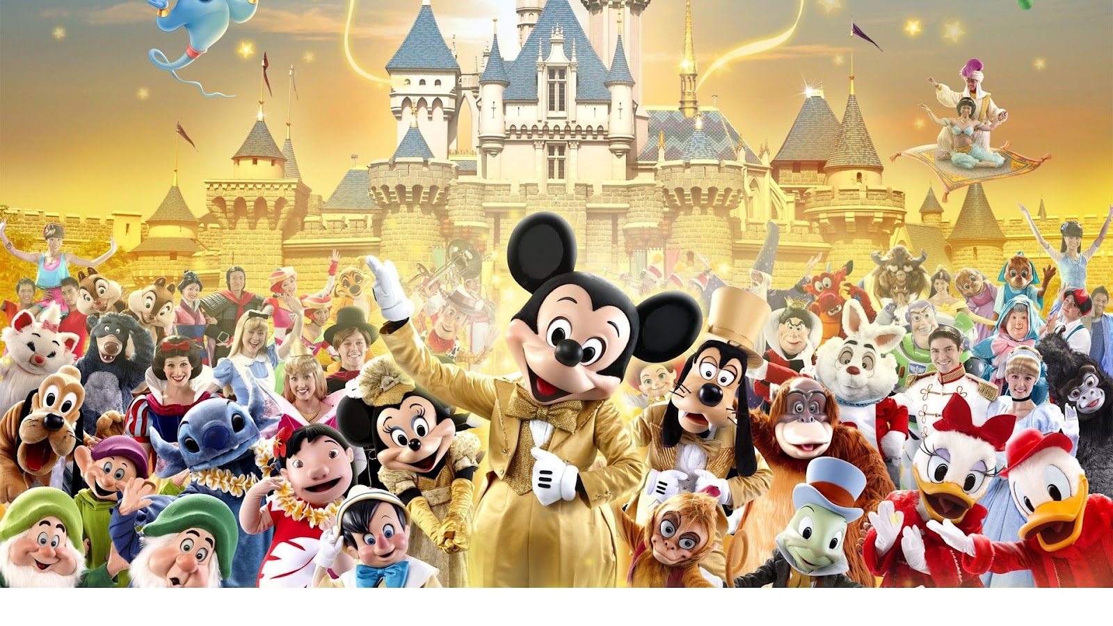 Disney World Cartoon Characters Hd Wallpaper - Hong Kong Disneyland Star -  1600x900 Wallpaper 