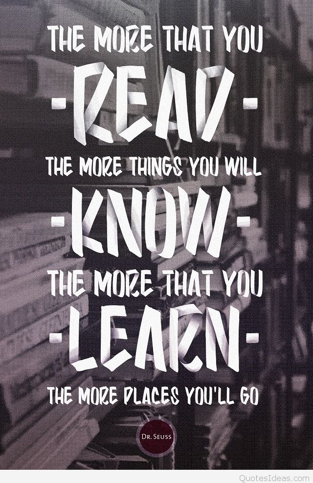 Read Know Learn Quote Hd Wallpaper Dr Seuss - Poster - HD Wallpaper 