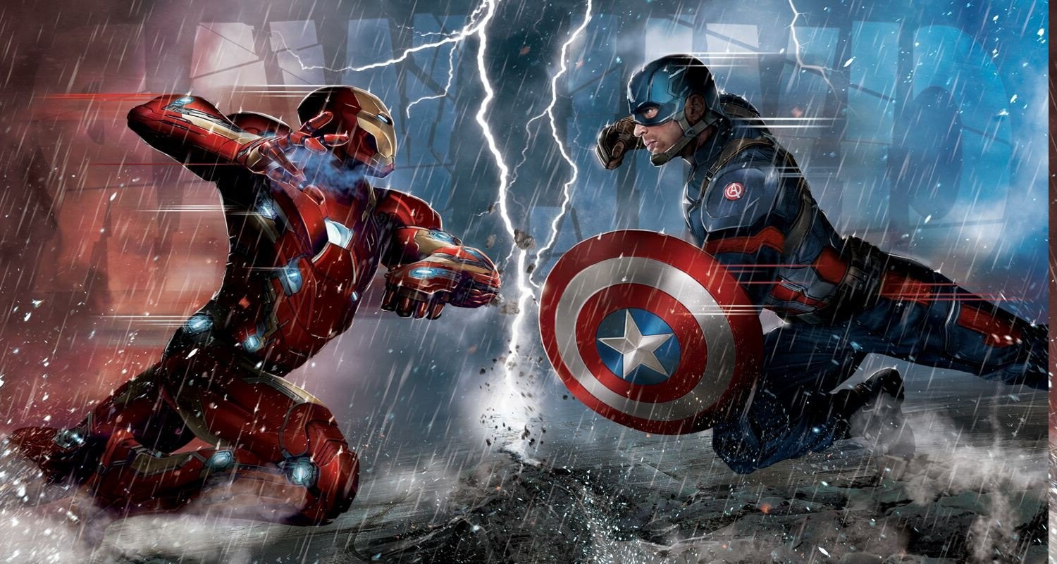 Iron Man And Captain America Background - HD Wallpaper 