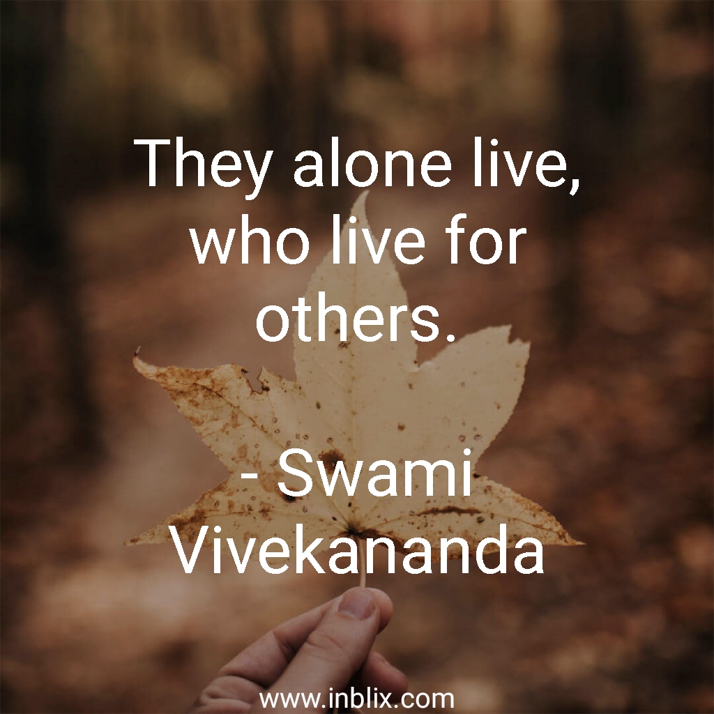 They Alone Live, Who Live For Others - They Alone Live Who Live For Others Swami Vivekananda - HD Wallpaper 