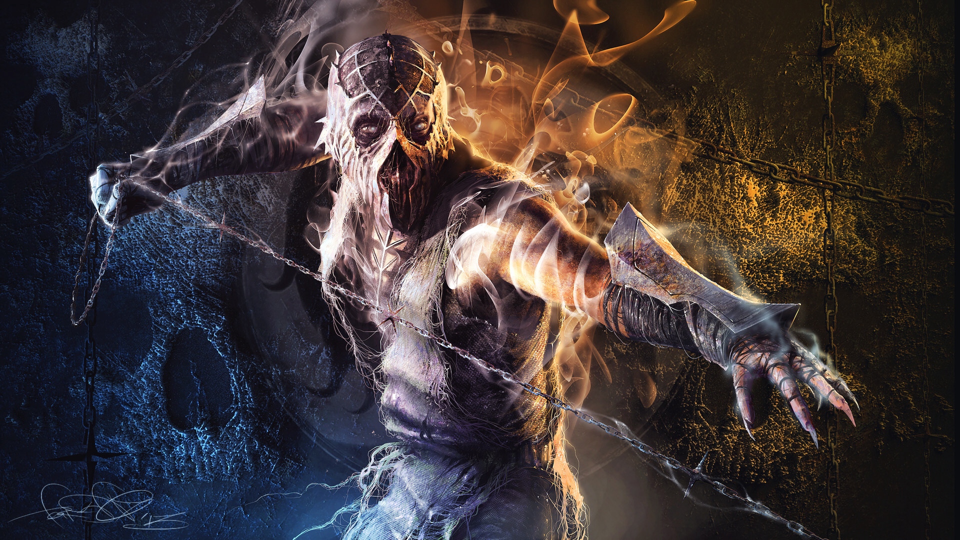Wallpaper Smoke, Characters, Mortal Kombat - Mortal Kombat Wallpaper Hd - HD Wallpaper 