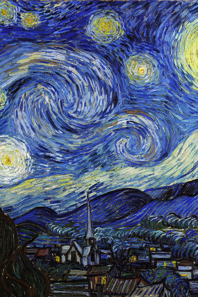Van Gogh Starry Night Iphone - HD Wallpaper 