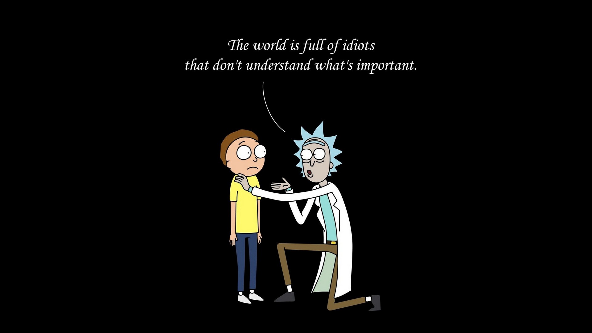 Cartoon Network Rick And Morty Desktop Wallpaper With - Rick And Morty Quotes Deep - HD Wallpaper 