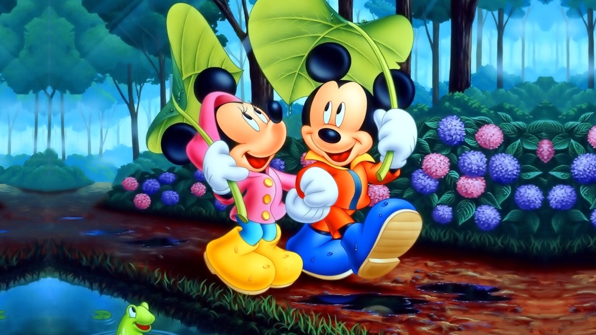 Disney Mickey And Minnie Mouse - HD Wallpaper 