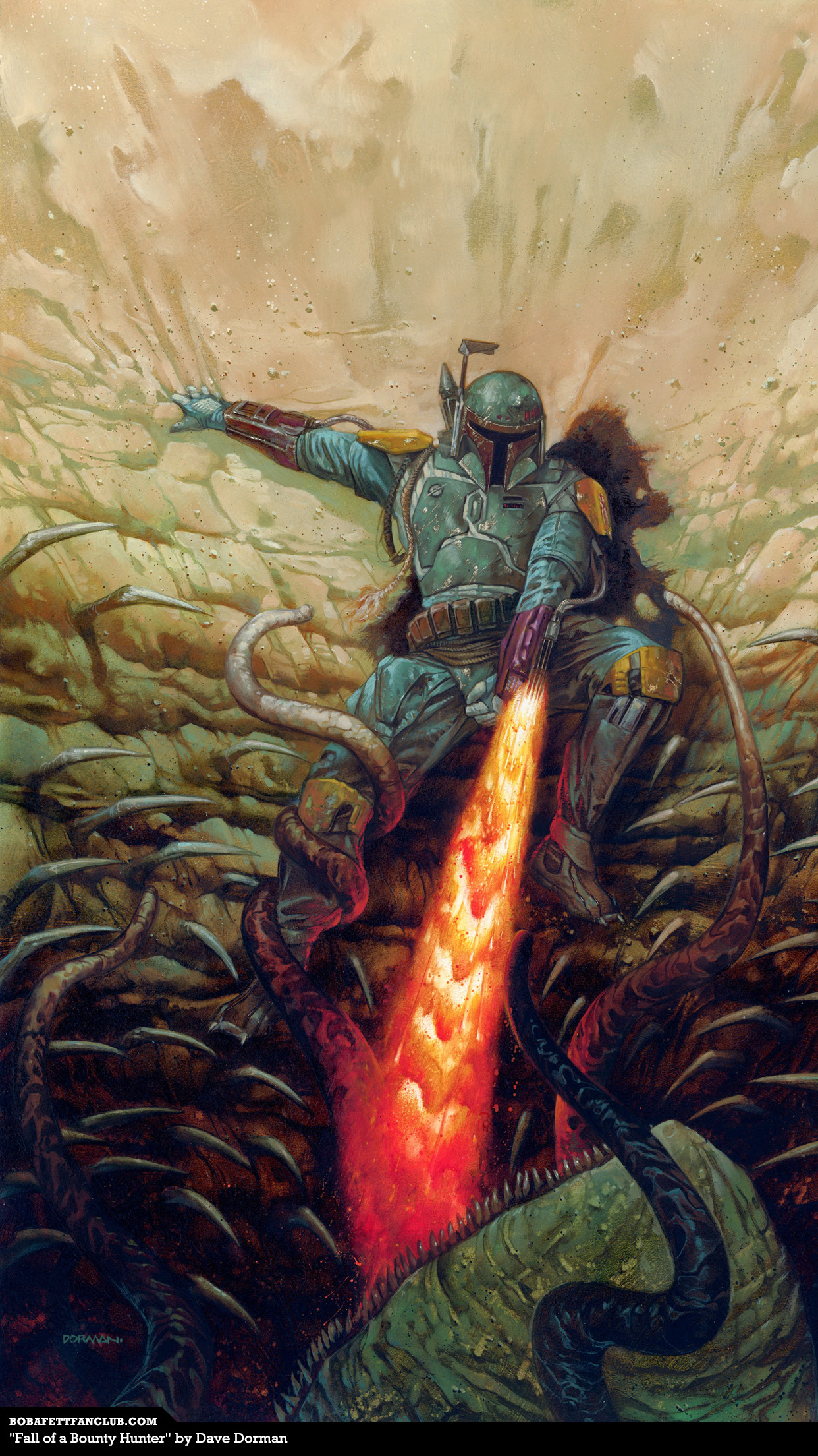 Boba Fett Survives Sarlacc - HD Wallpaper 