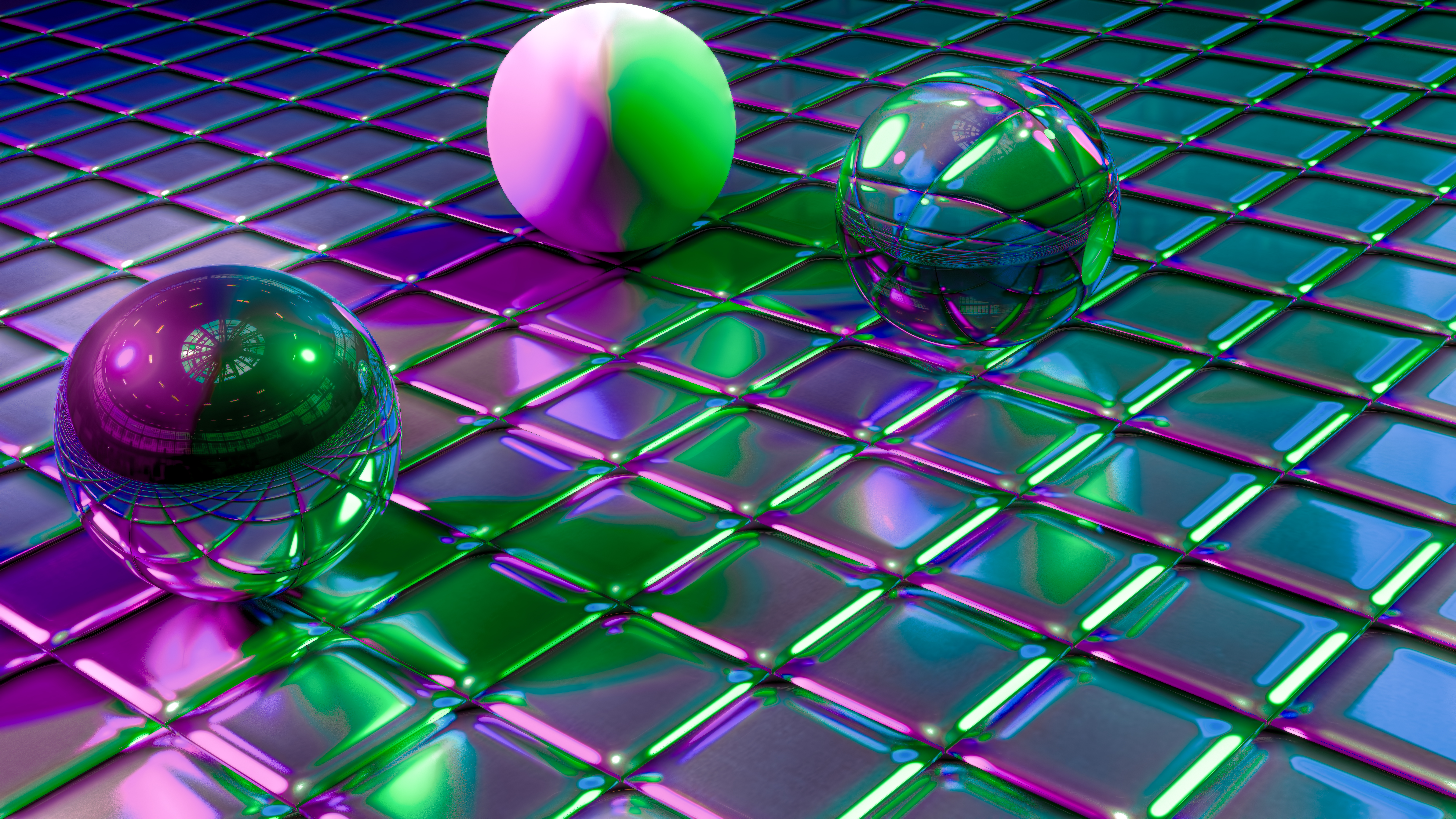 Wallpaper Balls, Cubes, Shapes, Glitter - HD Wallpaper 