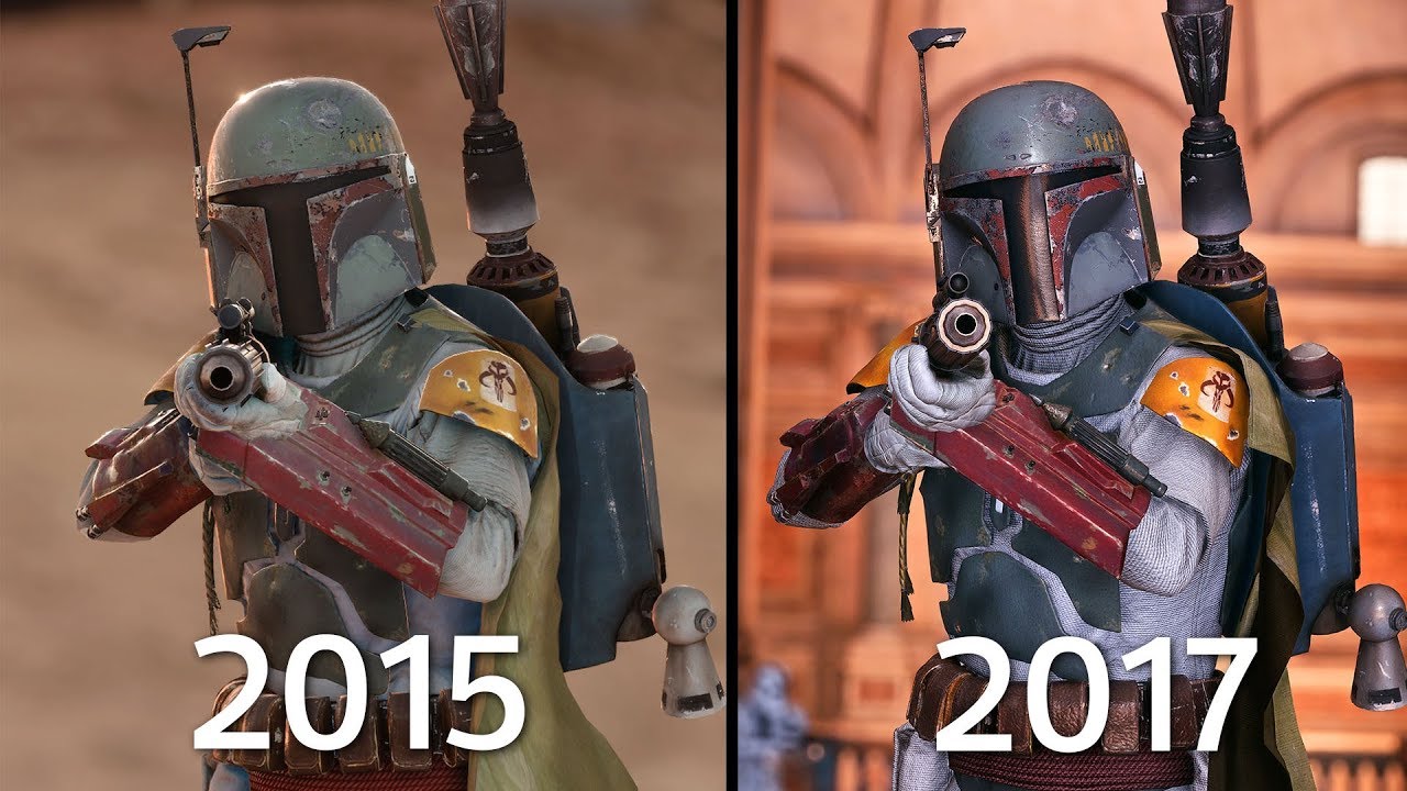 Cool Boba Fett Wallpaper Background, Awesome Wallpaper - Battlefront 2015 Vs Battlefront 2 2017 - HD Wallpaper 