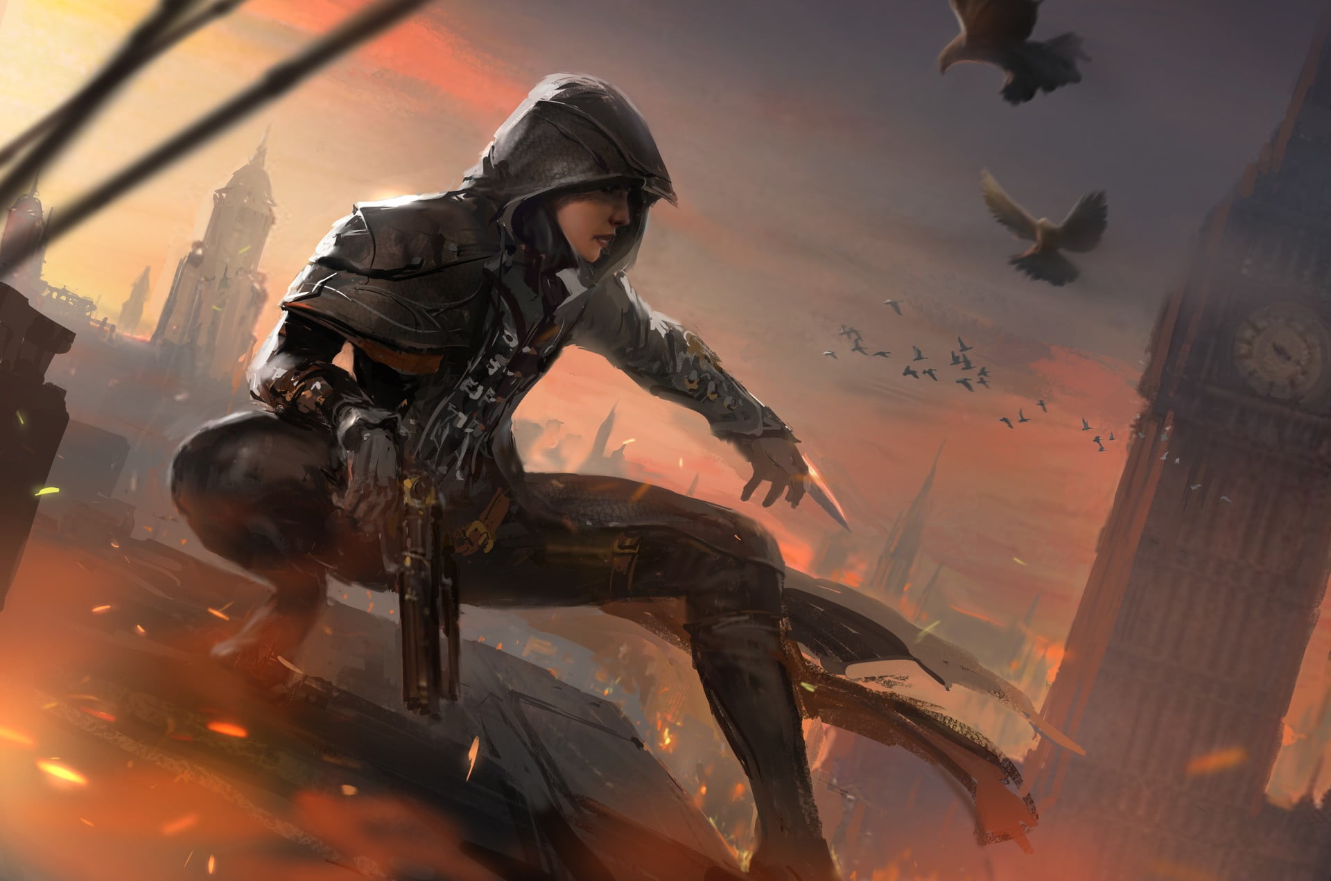 Modern Assassin's Creed Fan Art - HD Wallpaper 