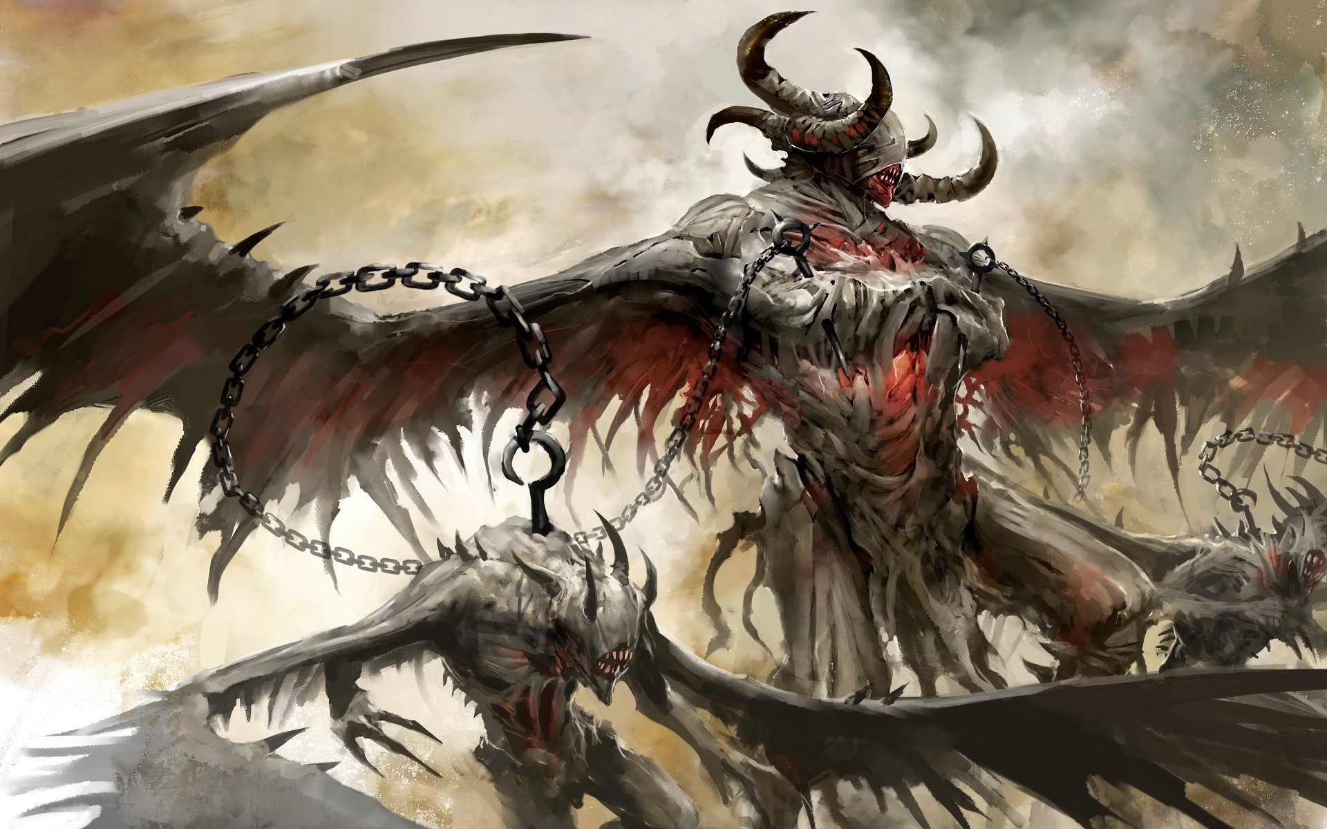 Fantasy Demon War Art - HD Wallpaper 