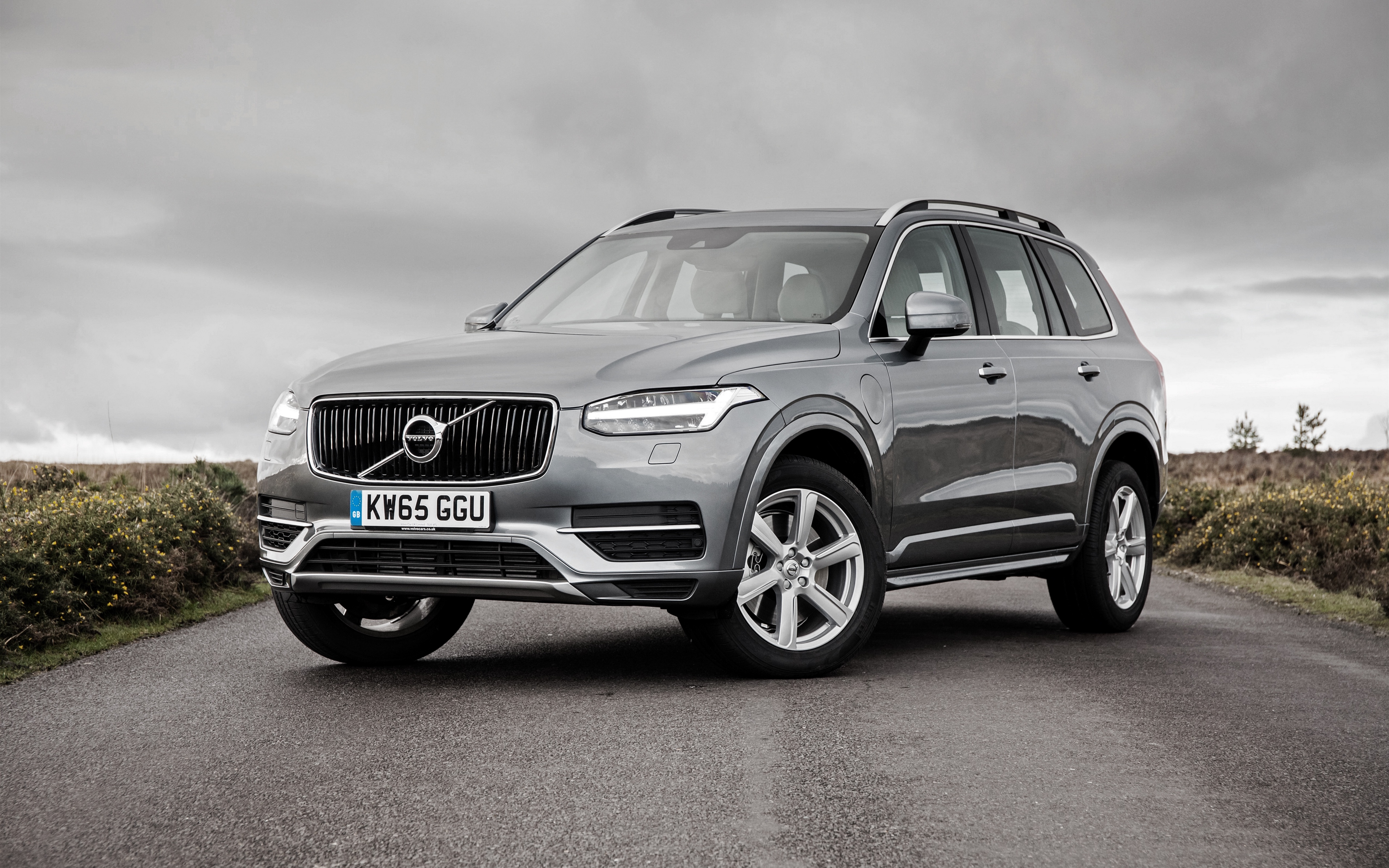 Wallpaper Volvo, Xc90, Silver, Side View - Volvo Xc90 2017 4k - HD Wallpaper 