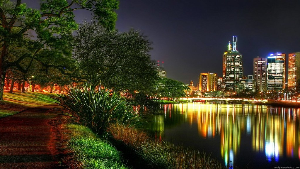Australia City At Night - HD Wallpaper 
