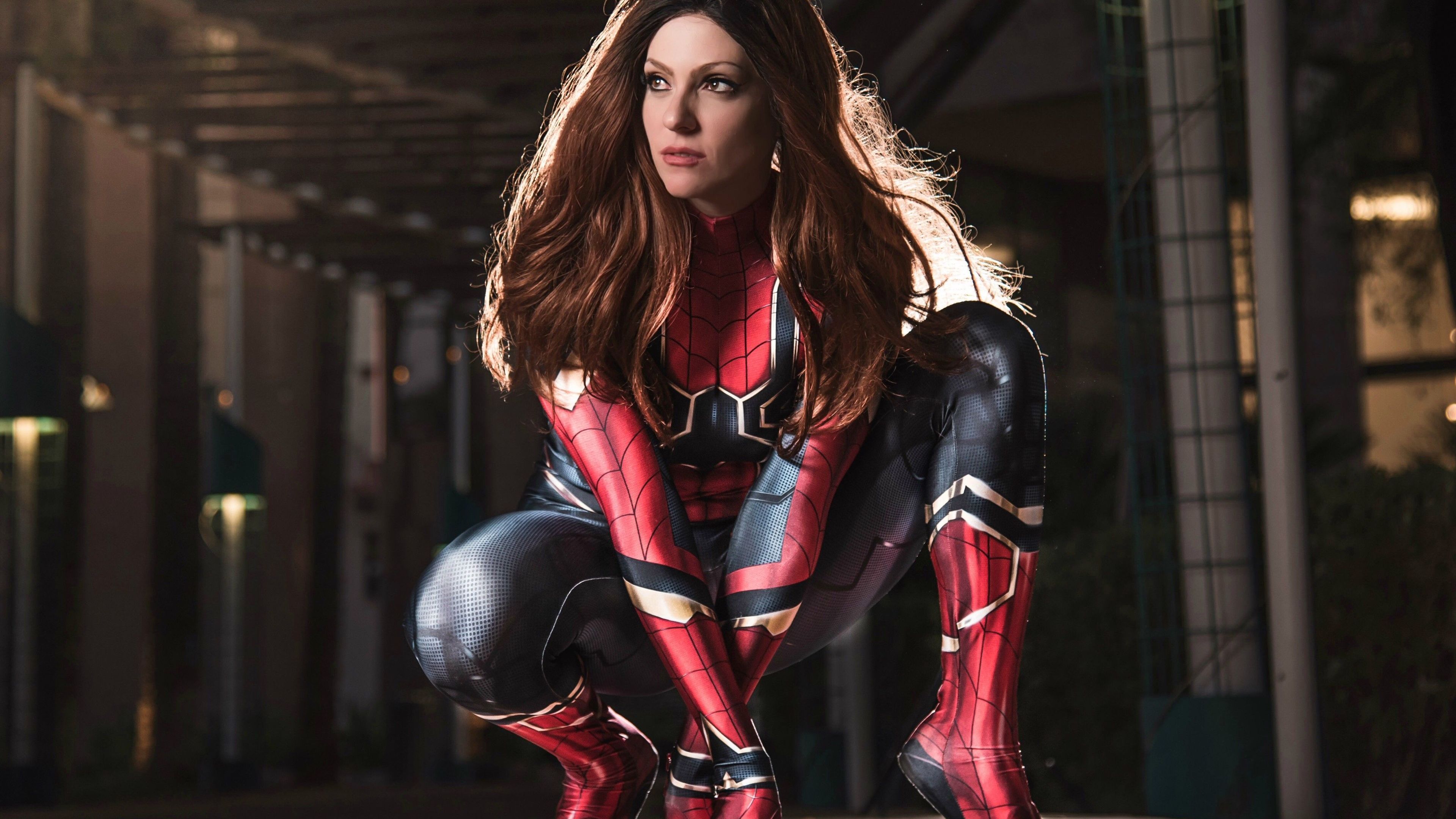 Female Iron Spider Suit - 3840x2160 Wallpaper 