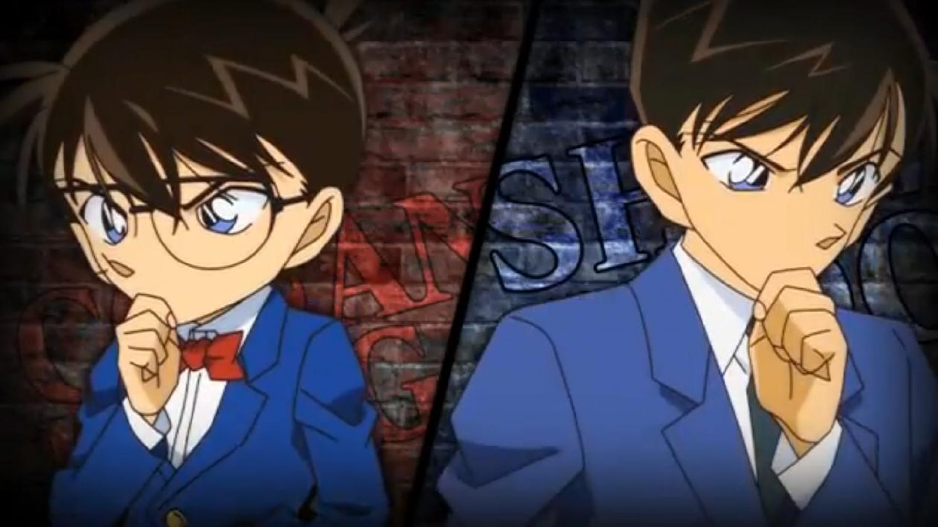 Wallpapers Of Detective Conan Hq Definition - Detective Conan Shinichi And Conan - HD Wallpaper 