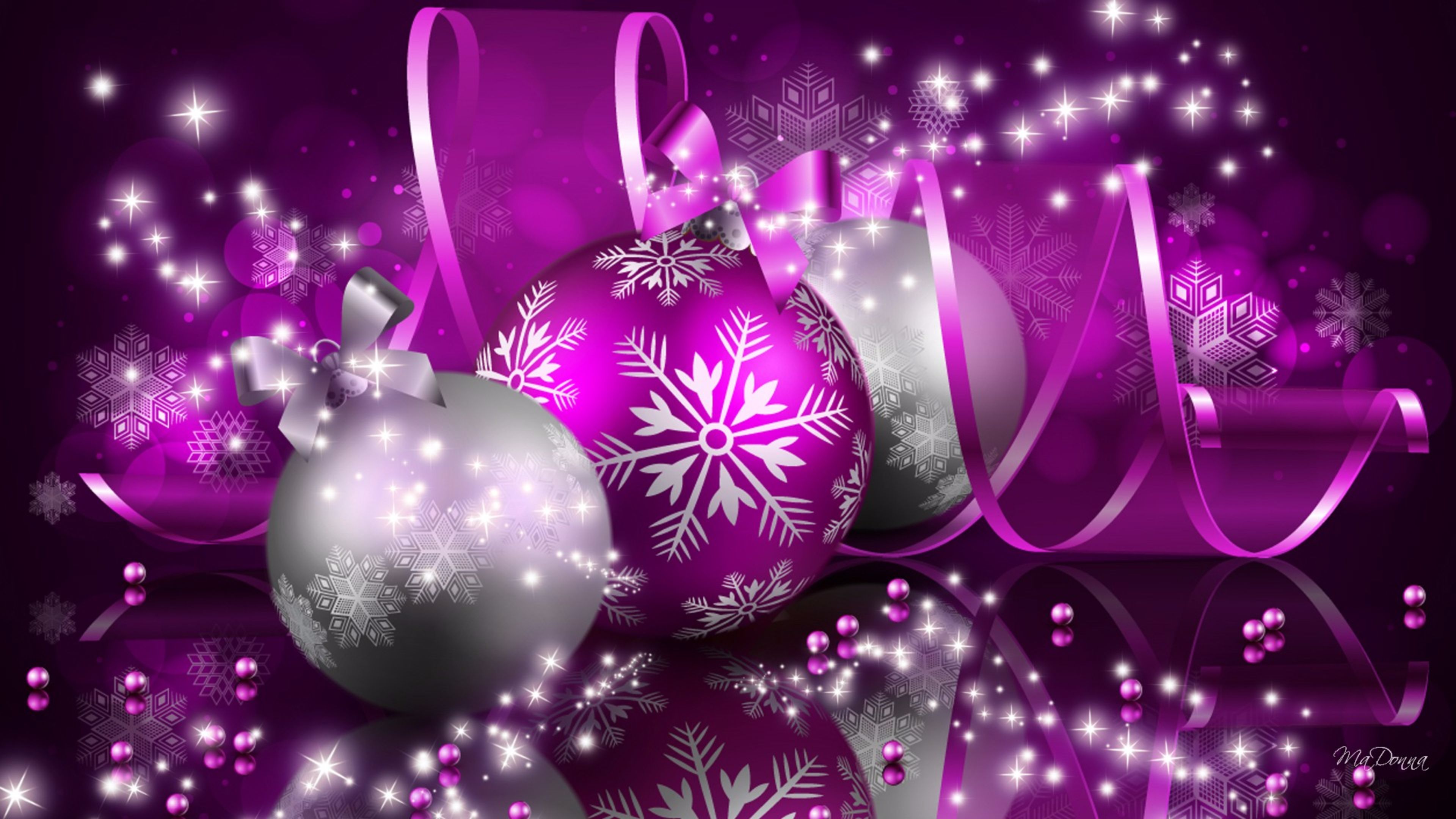 Christmas Wallpaper Purple - HD Wallpaper 