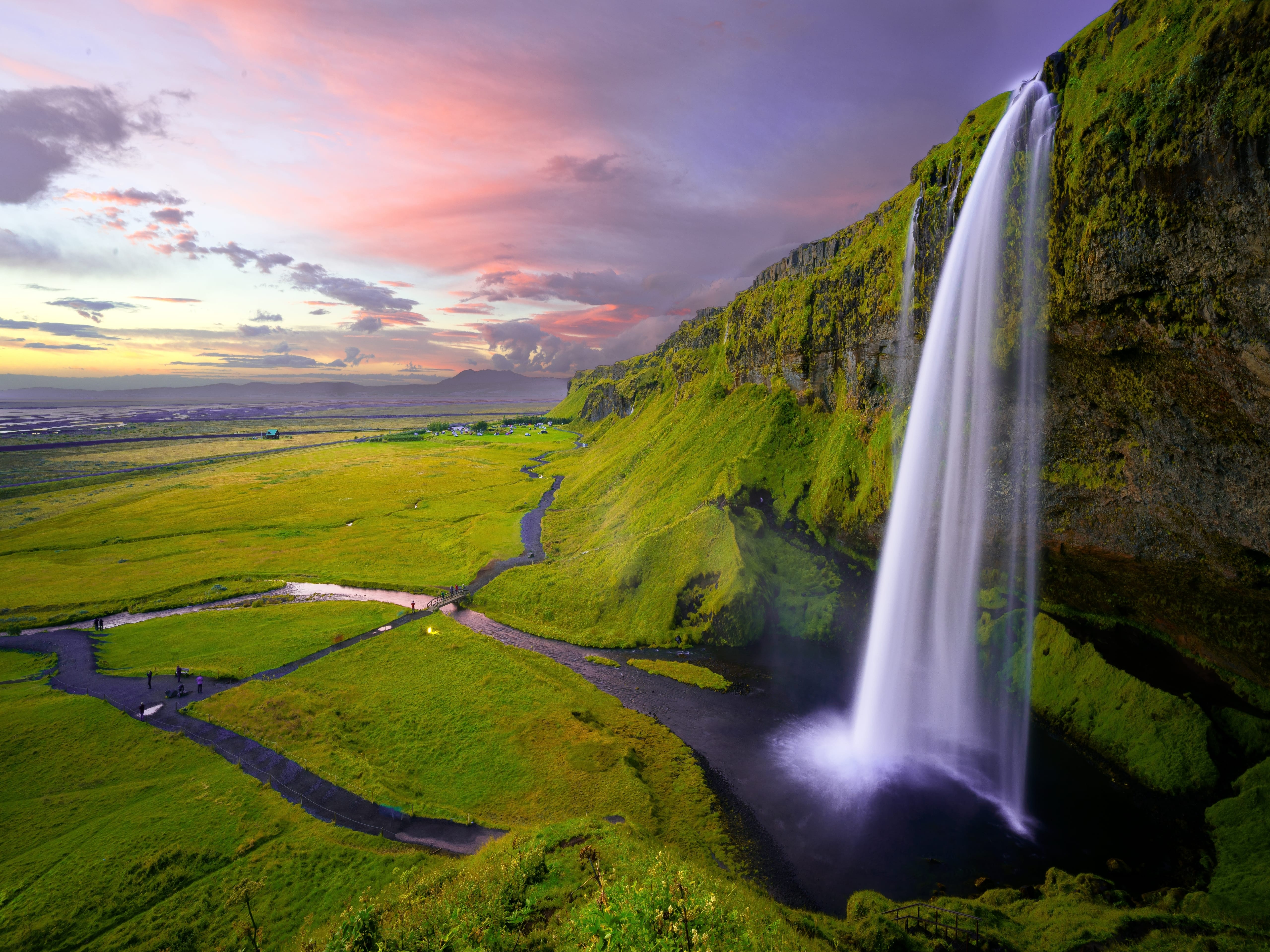 Seljalandsfoss Waterfall Iceland Wallpaper - HD Wallpaper 