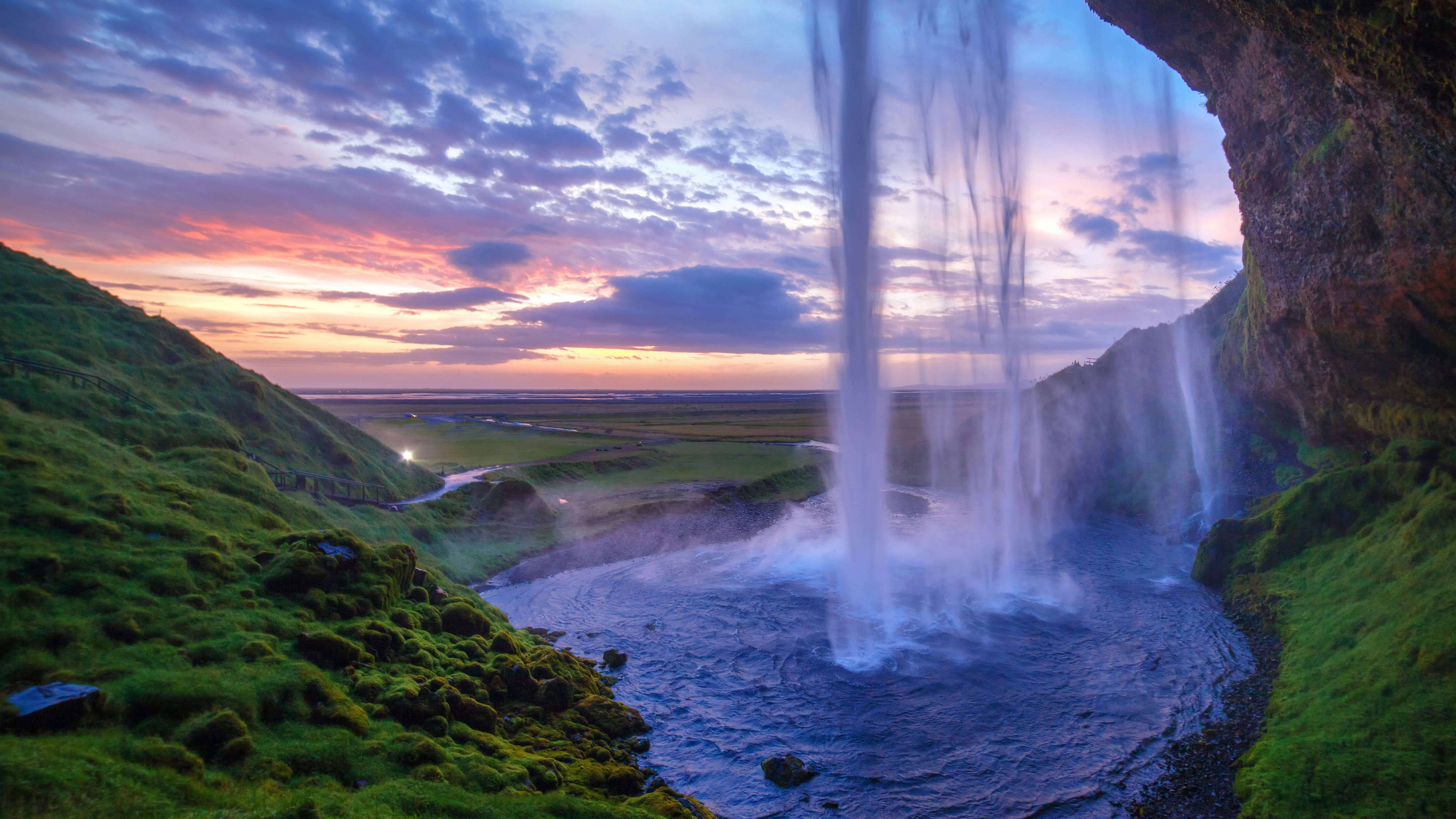 Seljalandsfoss Waterfall Iceland Uhd 8k Wallpaper - Waterfall Photography - HD Wallpaper 