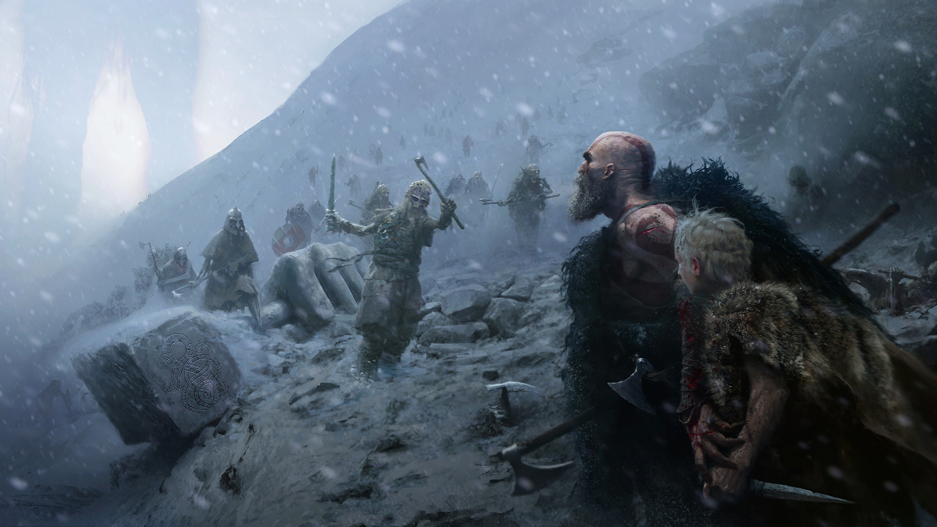 Artwork God Of War 4 - HD Wallpaper 