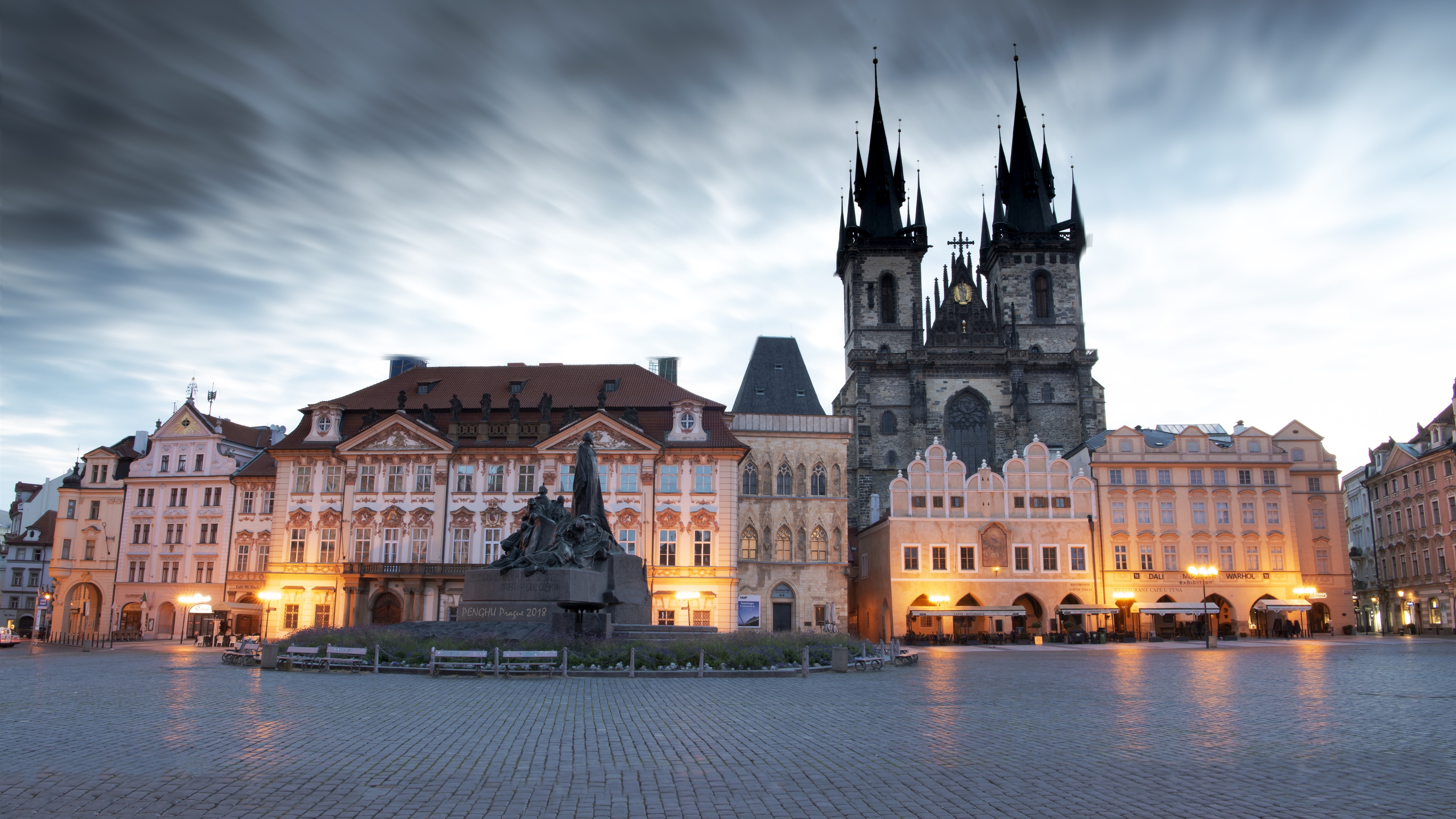 Wallpaper Prague, Czech Republic, City, Square, Buildings, - Old Town Square - HD Wallpaper 