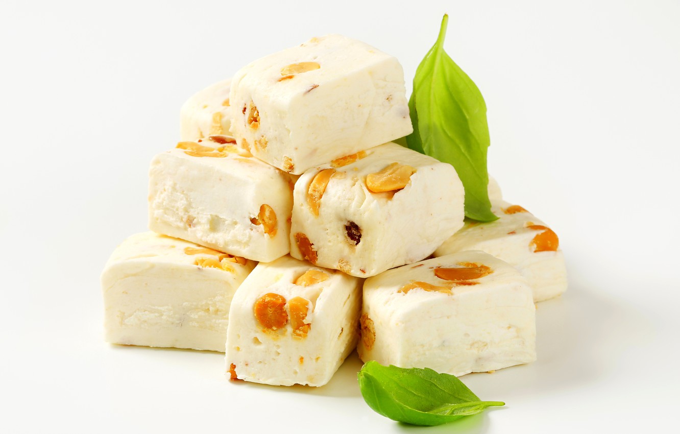 Photo Wallpaper Sweets, Nuts, Hazelnuts, Candy, Nougat, - Nougat - HD Wallpaper 