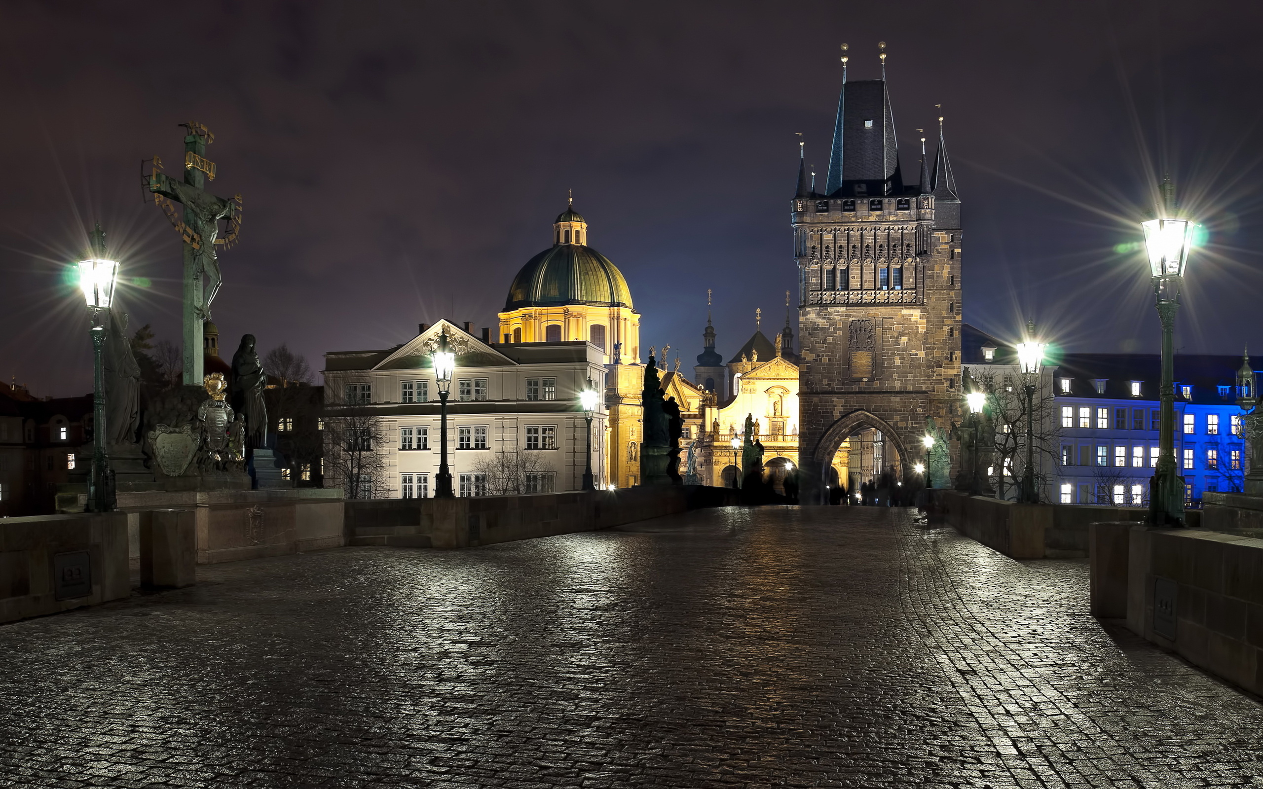 Czech Republic Prague Night - HD Wallpaper 