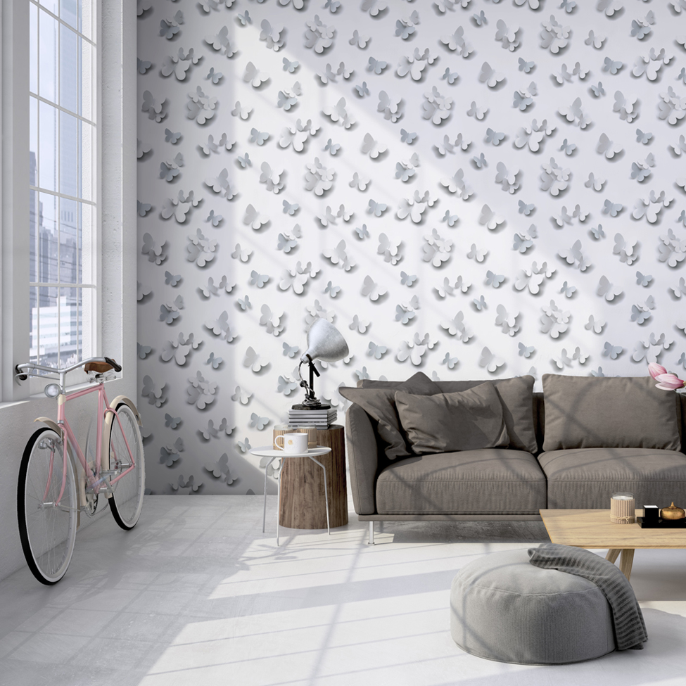 Wall Painting Black And White Flowers - HD Wallpaper 