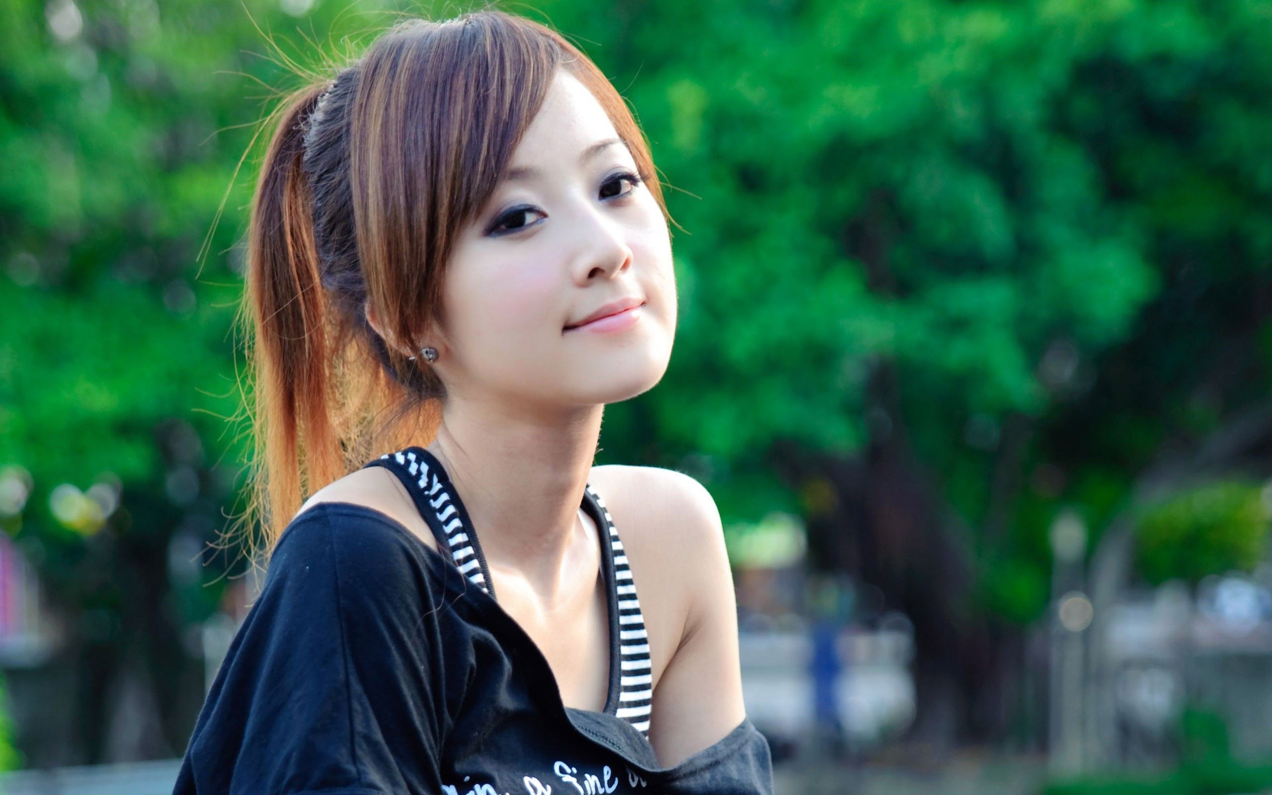 Cute Asian Girl Face - HD Wallpaper 